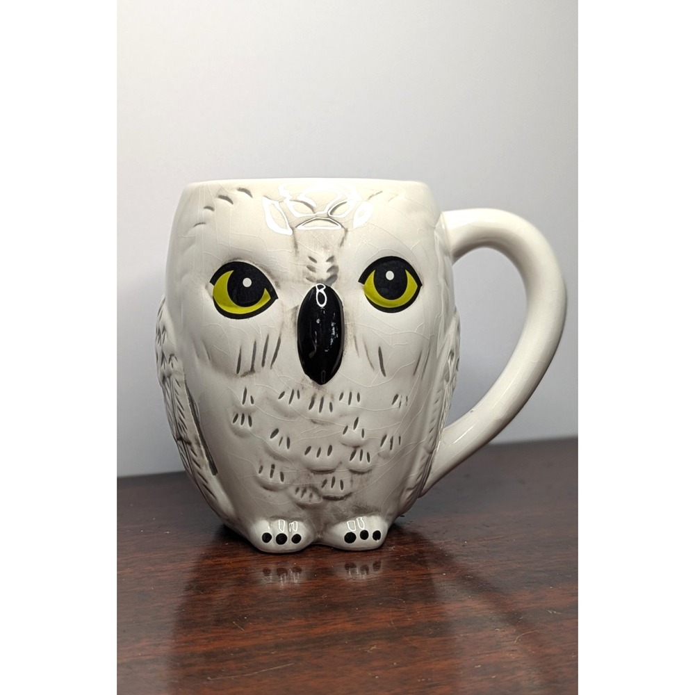 Modern Gourmet Foods Owl Coffee Mug Large 3D Figural Harry Potter White Ceramic